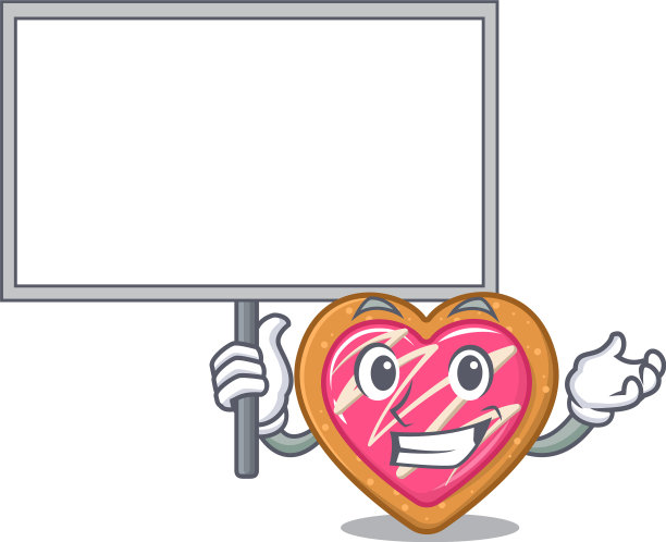 一个可爱的图片饼干心形吉祥物设计图片下载