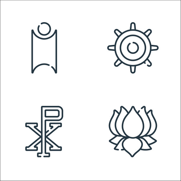 精神符号线图标线性集质量图片下载