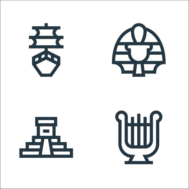 历史线图标线性集质量线集图片下载