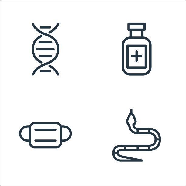 冠状病毒线图标线性集质量线图片下载