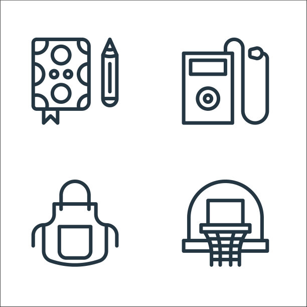 爱好线图标线性集质量线集图片下载