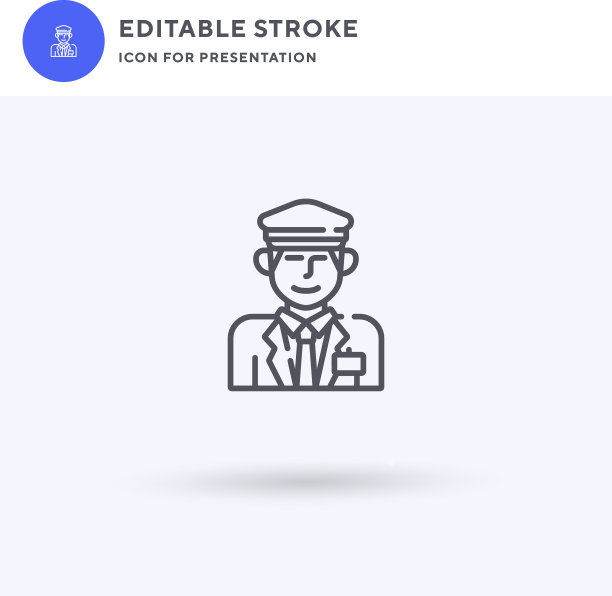 司机图标填充平坦标志实心图片下载