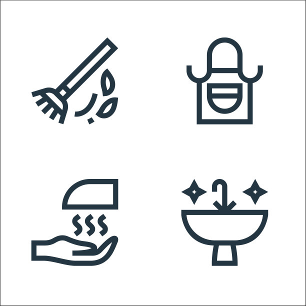 清洁线图标线性集质量线集图片下载