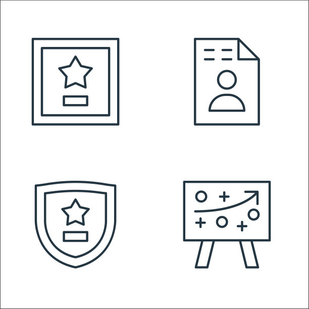 领导线图标线性集质量线集图片下载