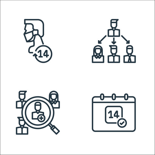 冠状病毒线图标线性集质量线图片下载