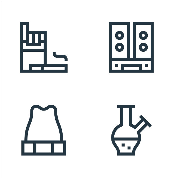 嘻哈线图标线性集质量线集图片下载