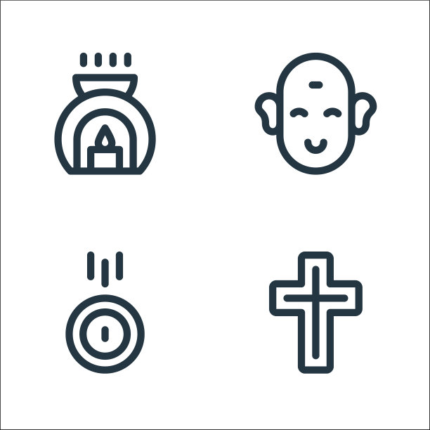 精神线图标线性集质量线集图片下载