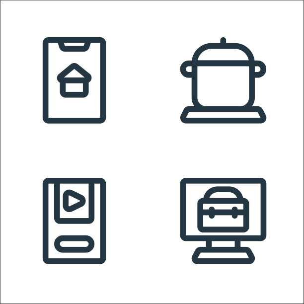 呆在家里线图标线性设置质量线图片下载