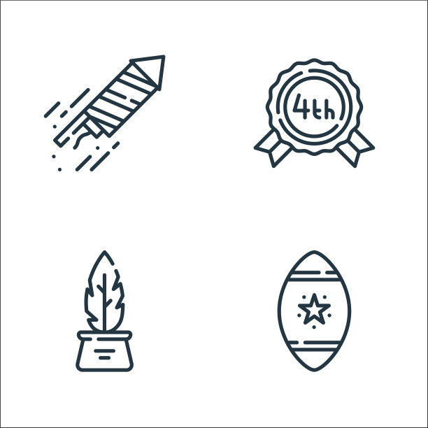 7月线图标线性集质量线集图片下载