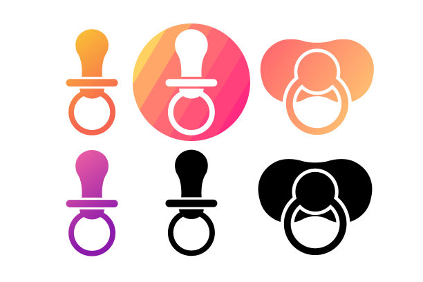 设置奶嘴或虚拟图标模板图片下载