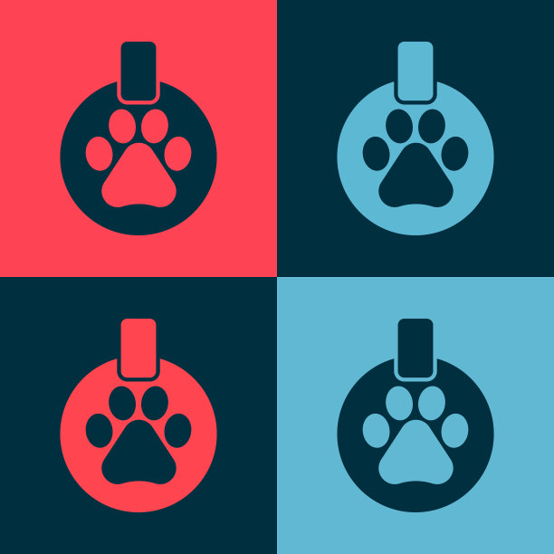 流行艺术领与姓名标签图标隔离图片下载