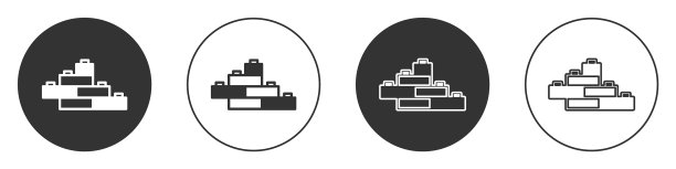 黑色玩具积木砖为儿童图标图片下载