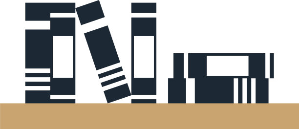 书架与书籍，办公家具图片下载