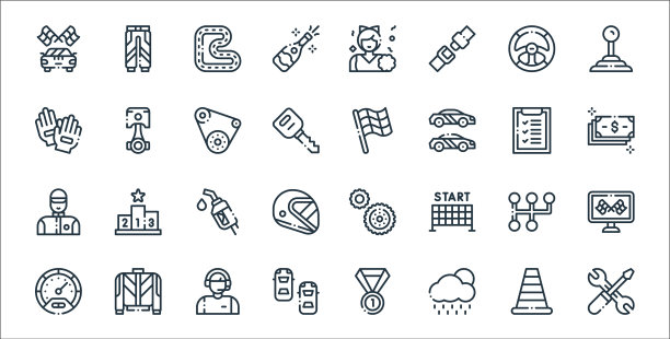 自动追线图标线性集质量线集图片下载