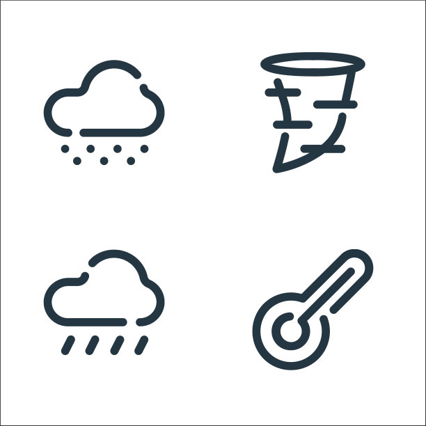 天气线图标线性集质量线集图片下载