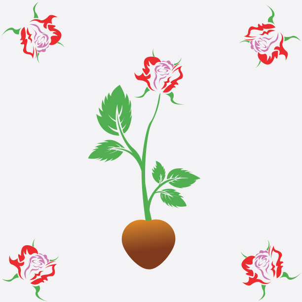 一个彩色的花朵设计模板图片下载