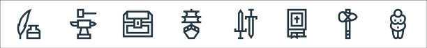 历史线性图标合集图片下载
