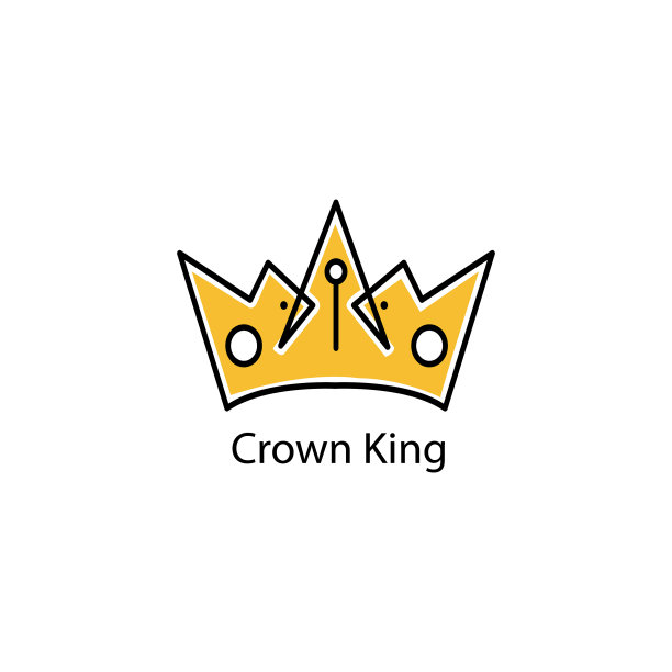 皇冠王标志图标设计模板图片下载