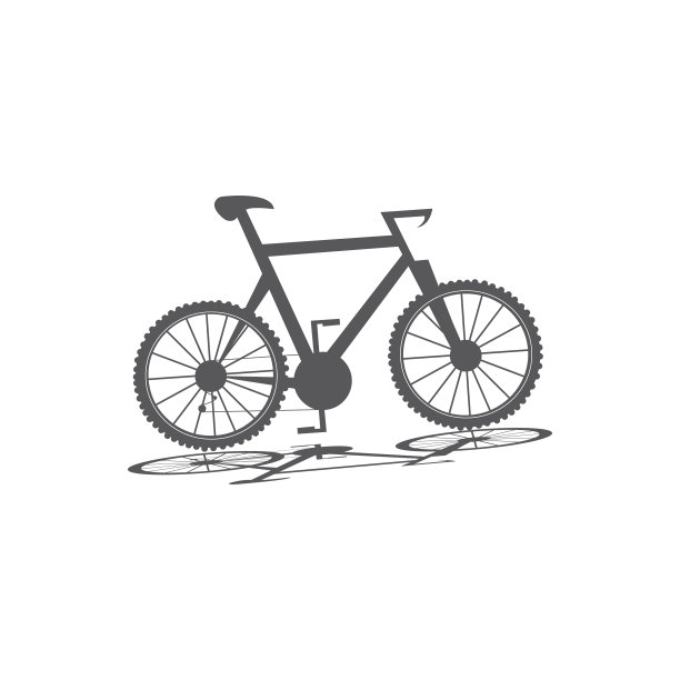 运动自行车标志图标设计模板图片下载