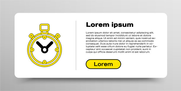 线秒表图标隔离在白色背景图片下载