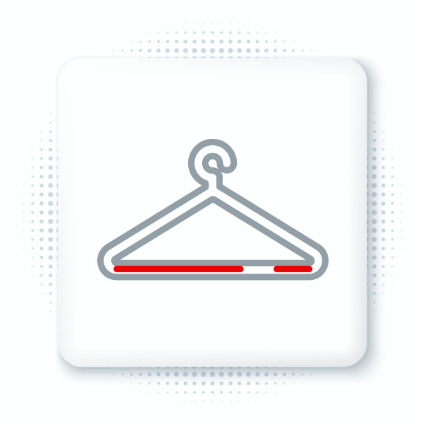 线衣架衣柜图标孤立在白色图片下载