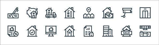 不动产线图标线性设置质量线图片下载