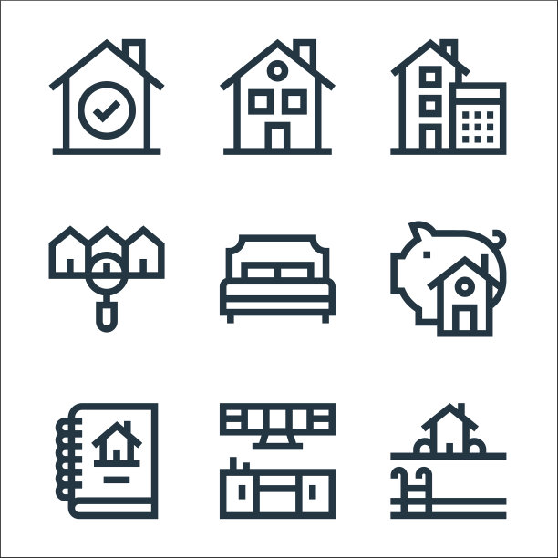 不动产线图标线性设置质量线图片下载