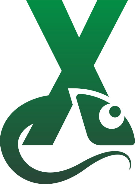 变色龙字体字母设计理念图片下载