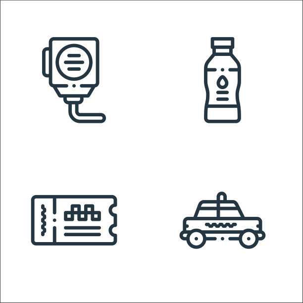 出租车服务线图标线设置质量线图片下载