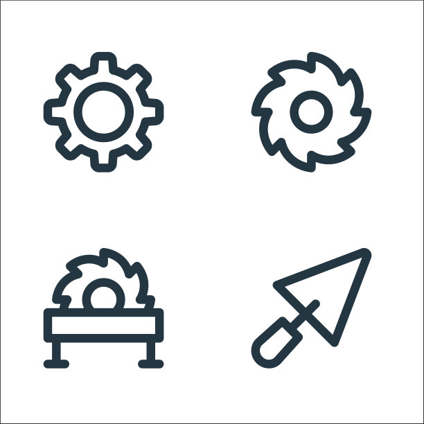 劳动节线图标线性集质量线集图片下载