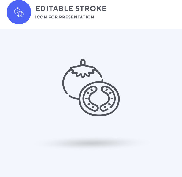 番茄图标填充平面标志固体图片下载