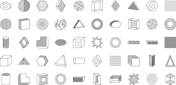 图标设置几何形状线条样式图片下载