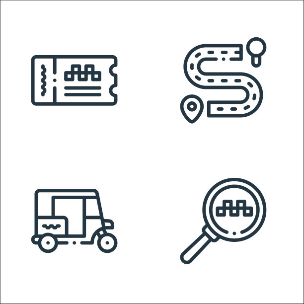 出租车服务线图标线设置质量线图片下载