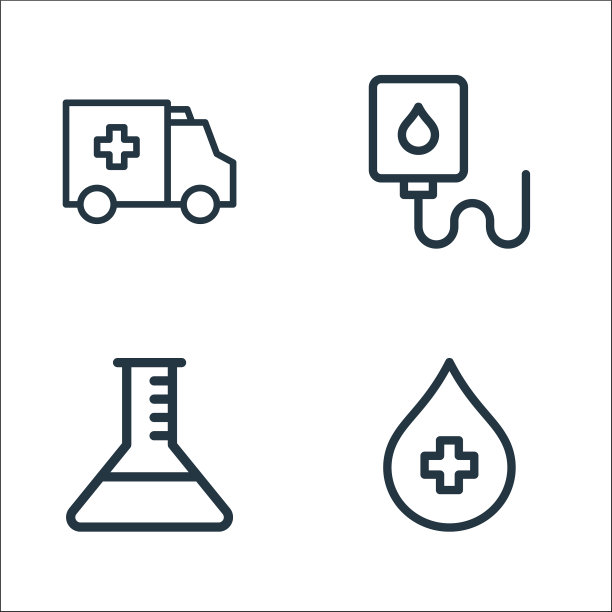 医疗物品线图标线性设置质量线图片下载