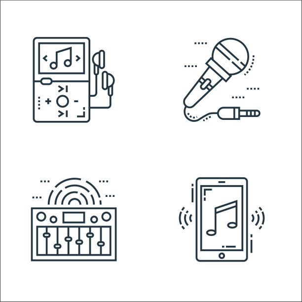 技术设备线图标线性集质量图片下载