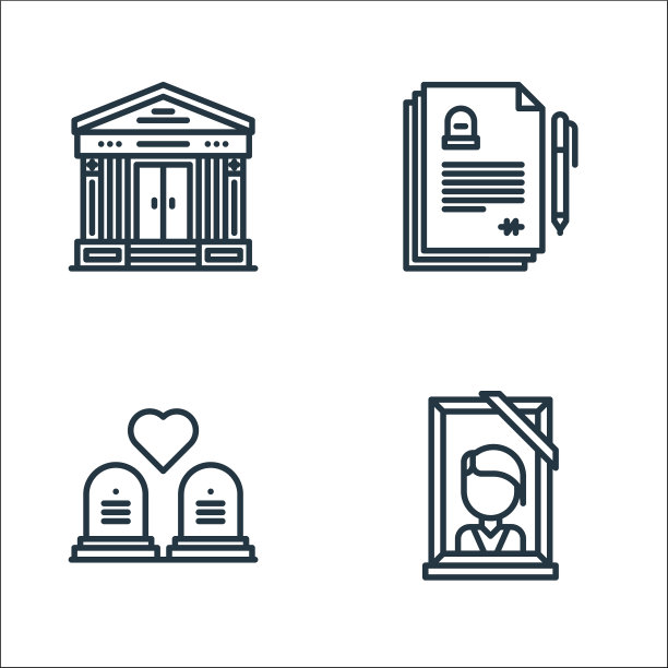 葬礼线图标线性设置质量线设置图片下载