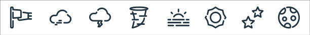 天气线性图标集，优质线性图标集图片下载