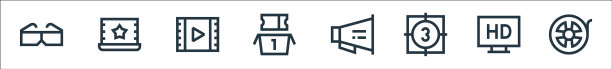 电影院线性图标优质合集图片下载