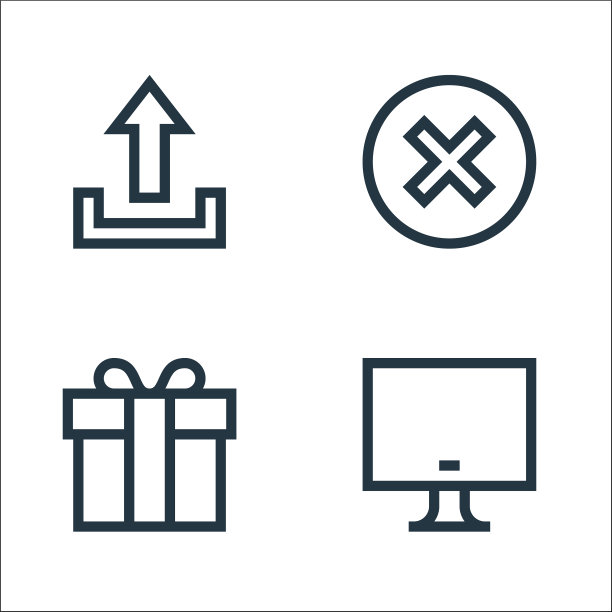Web基础线性图标集图片下载
