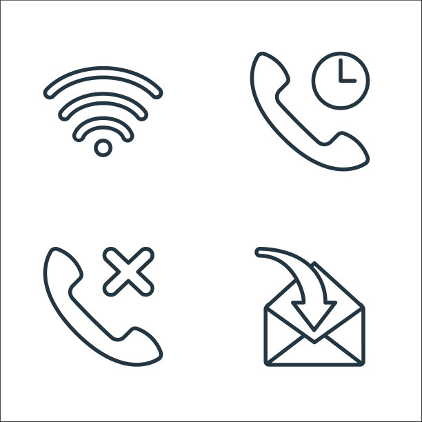 通讯线图标线性设置质量线图片下载