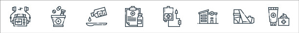 医疗服务线图标线性集质量图片下载