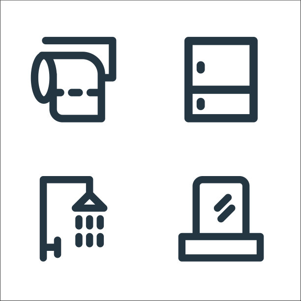 浴室线图标线性设置质量线设置图片下载