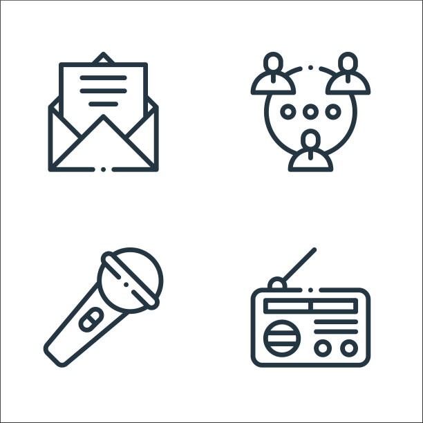 通讯线图标线性设置质量线图片下载