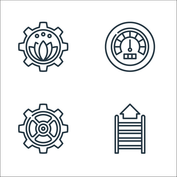 管理线图标线性集质量线集图片下载