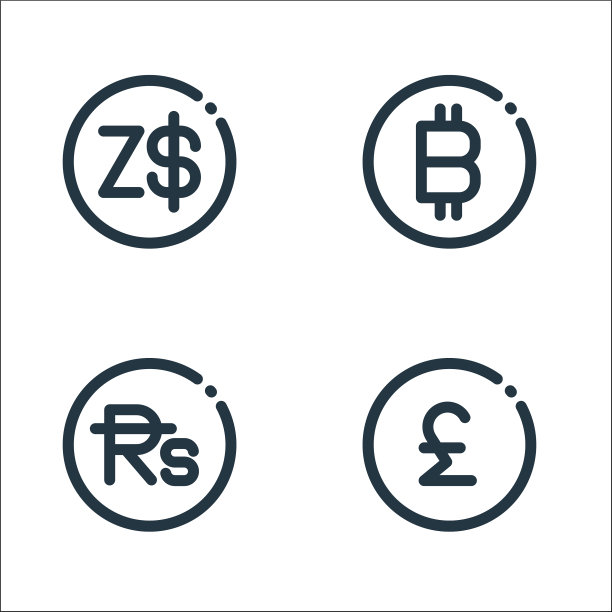 货币线图标线性集质量线集图片下载