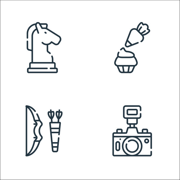 自由时间线图标线性集质量线集图片下载