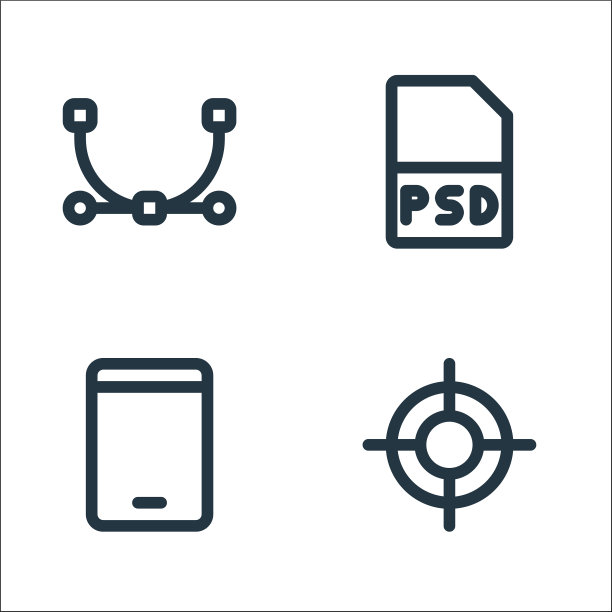 图形设计线图标线性设置质量线图片下载