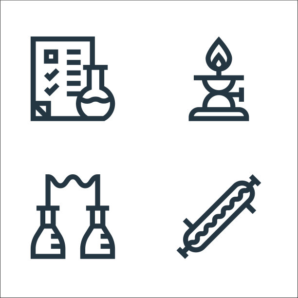 实验室线图标线性集质量线集图片下载