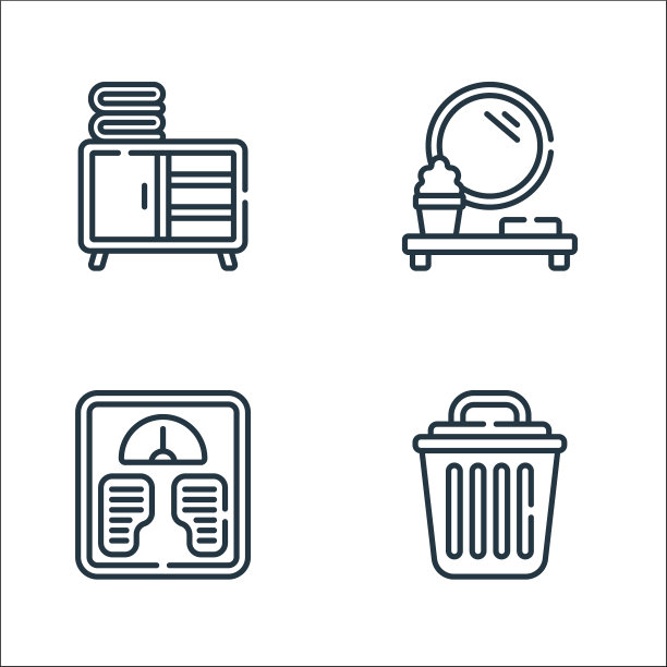 浴室线图标线性设置质量线设置图片下载