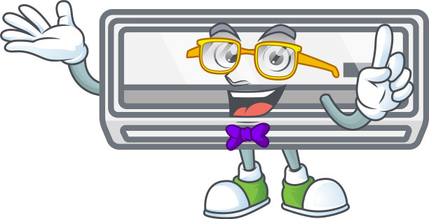 极客人物空调吉祥物设计图片下载